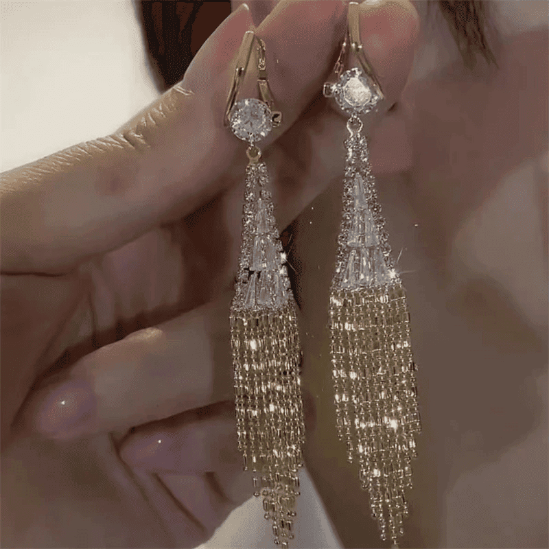 0-main-luxury-shiny-zircon-long-tassel-earrings-for-women-exquisite-black-water-drop-earrings-girls-bridal-party-wedding-jewelry-gift - lgfjoias