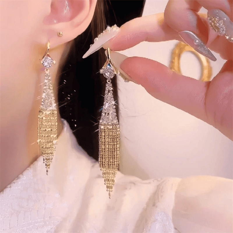 1-main-luxury-shiny-zircon-long-tassel-earrings-for-women-exquisite-black-water-drop-earrings-girls-bridal-party-wedding-jewelry-gift - lgfjoias