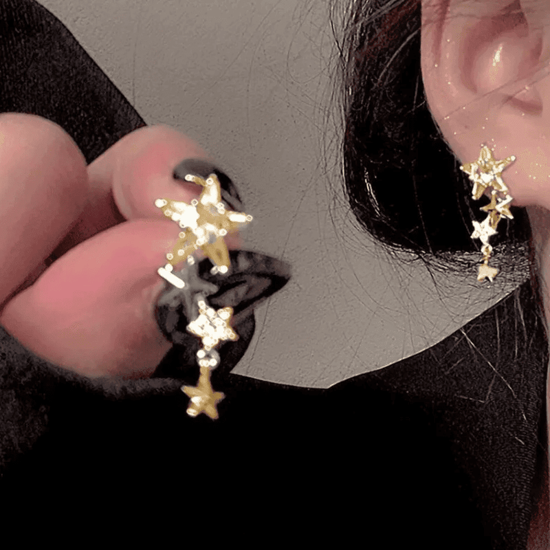 1-main-y2k-fashion-exquisite-shining-zircon-stars-drop-earrings-for-women-simple-design-ear-studs-women-new-korean-trendy-jewelry-gifts - lgfjoias