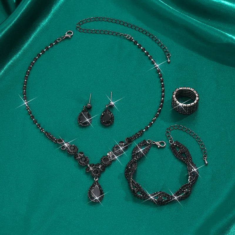 Conjunto de Joias com Zircônia Cúbica