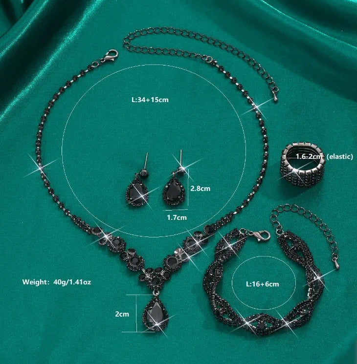 Conjunto de Joias com Zircônia Cúbica